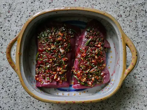 Spargel-Kartoffel-Gemüse mit Lamm